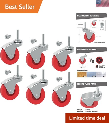 Durable stem caster - 2.5",