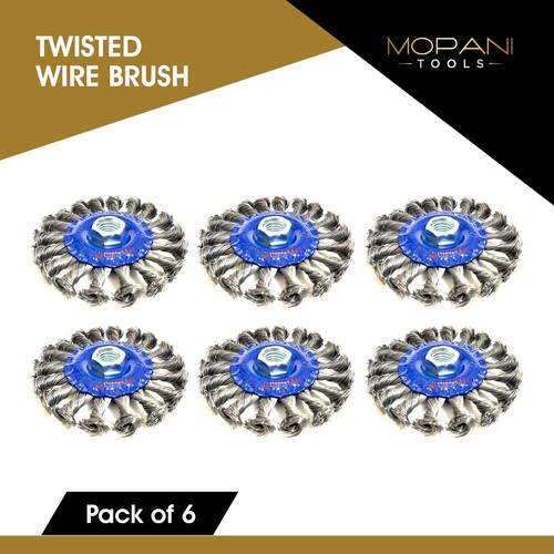 6pcs wheel wire brush - 6pcs, 4-inch