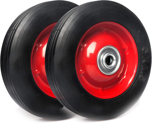 Inch flat free rubber wheel - flat,