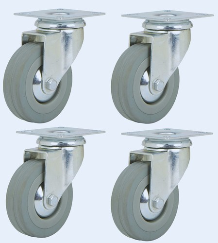 Inch rubber swivel caster - inch,